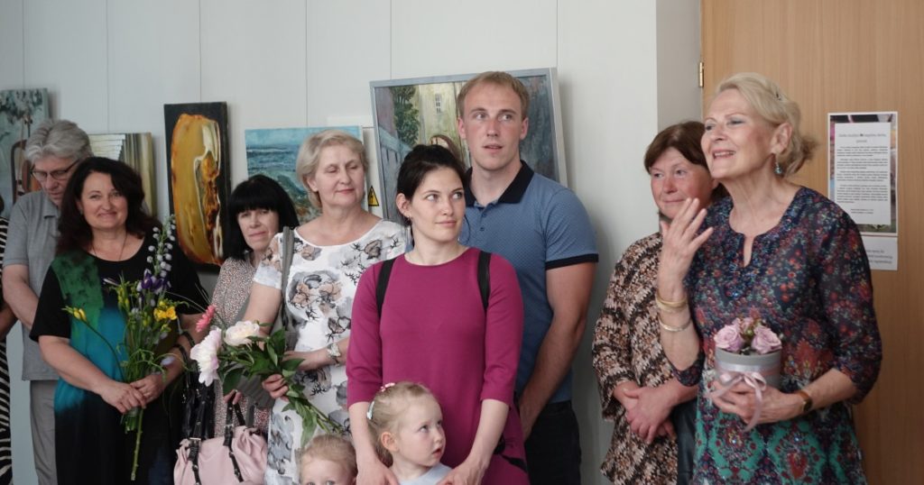 Parodos atidarymo akimirka. Karolina Masiulytė-Paliulienė