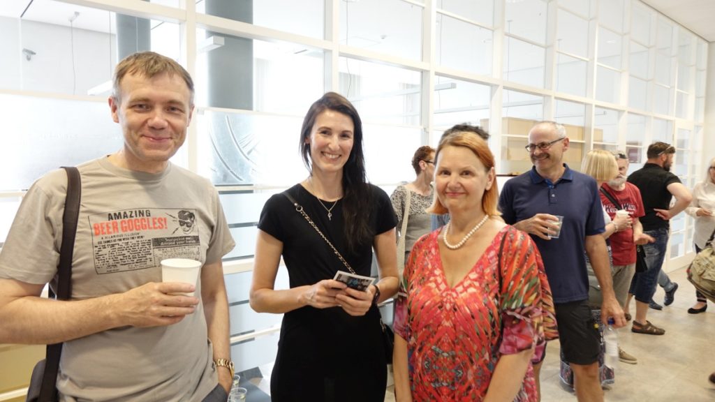 Parodos „Kintanti vienatvė“ atidarymas. Sigitas Laurinavičius, Vaida Andrijauskaitė, Vida Mikelevičiūtė